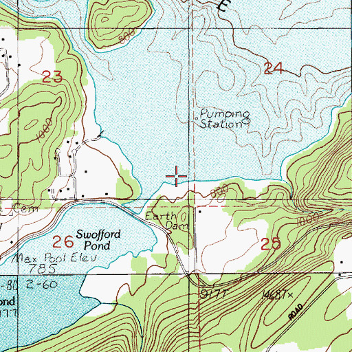 Topographic Map of Swofford, WA