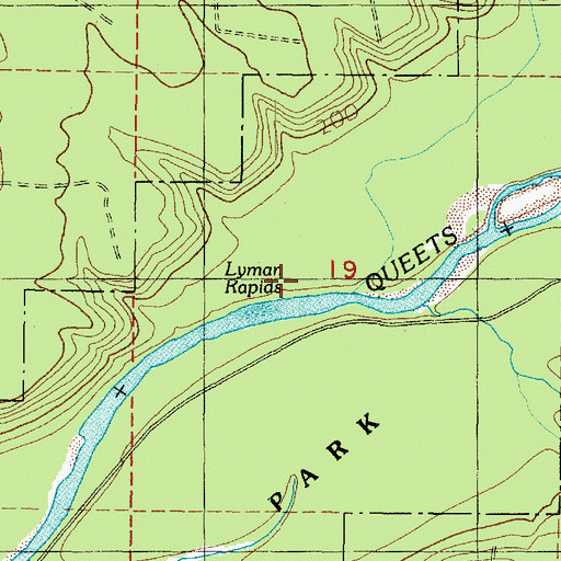 Topographic Map of Tacoma Creek, WA