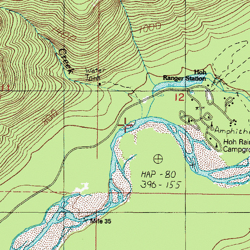 Topographic Map of Taft Creek, WA