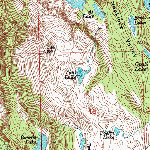 Topographic Map of Tahl Lake, WA