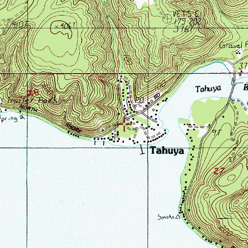 Topographic Map of Tahuya, WA
