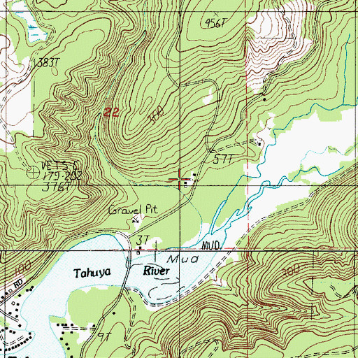 Topographic Map of Tahuya School, WA
