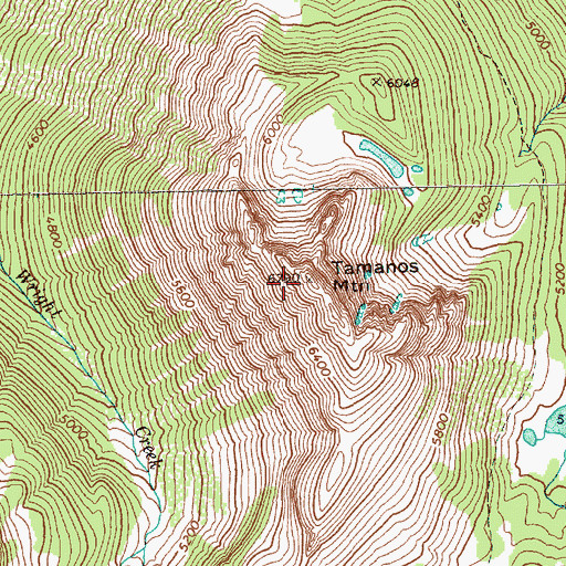 Topographic Map of Tamanos Mountain, WA