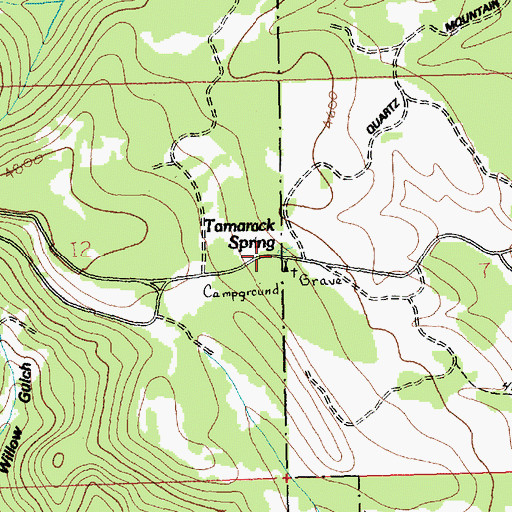 Topographic Map of Tamarack Spring, WA