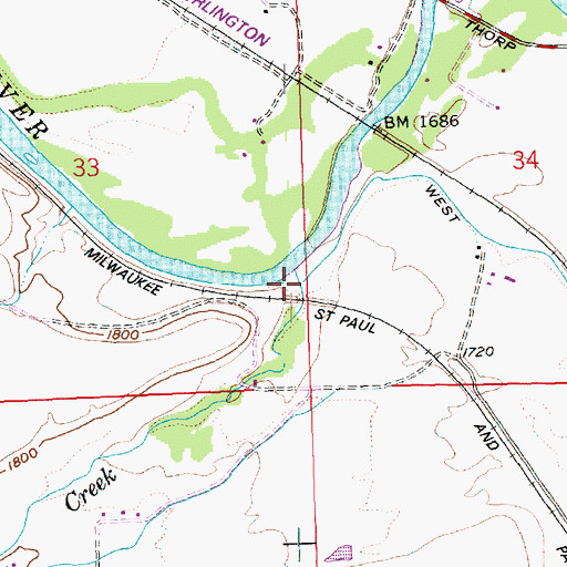 Topographic Map of Taneum Creek, WA