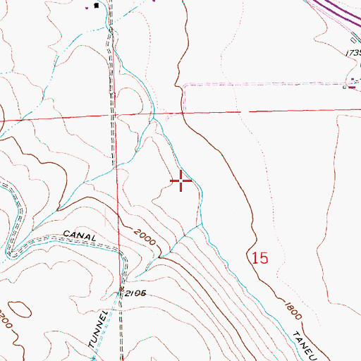 Topographic Map of Taneum Ditch, WA