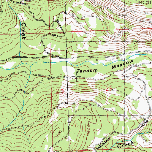 Topographic Map of Taneum Meadow, WA
