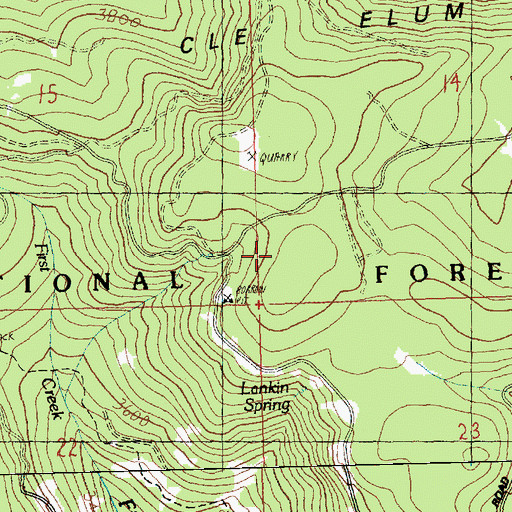 Topographic Map of Taneum Point, WA