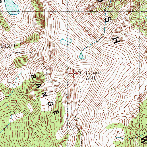 Topographic Map of Tatoosh Lookout, WA