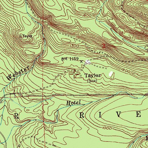 Topographic Map of Taylor, WA