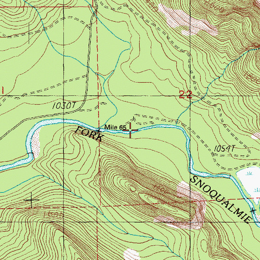 Topographic Map of Taylor River Forest Camp, WA
