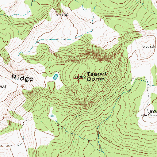 Topographic Map of Teapot Dome, WA