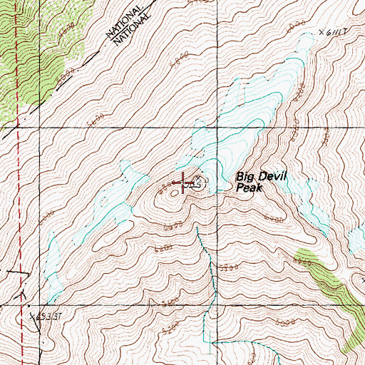 Topographic Map of Teebone Ridge, WA
