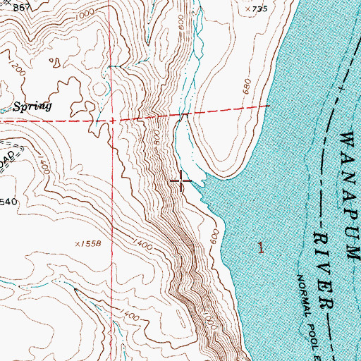 Topographic Map of Tekison Creek, WA