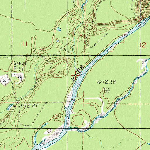 Topographic Map of Ten O'Clock Creek, WA