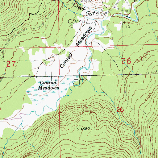 Topographic Map of Tenday Creek, WA