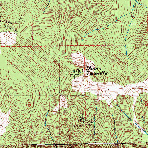 Topographic Map of Mount Teneriffe, WA