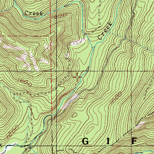 Topographic Map of Tenmile Creek, WA