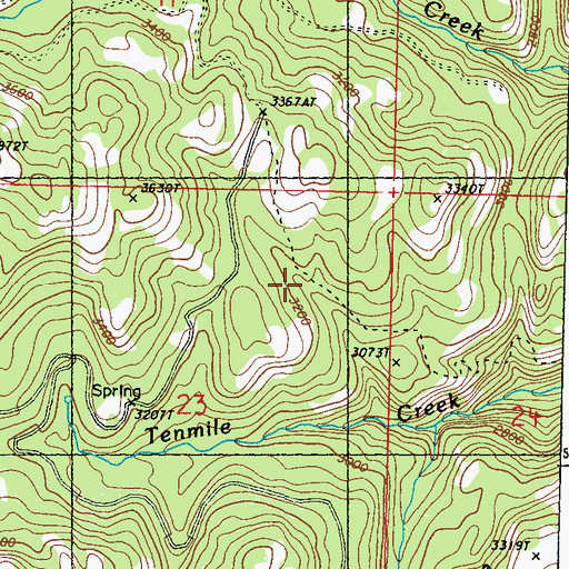 Topographic Map of Tenmile Trail, WA