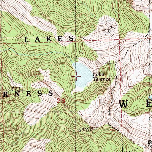 Topographic Map of Lake Terence, WA