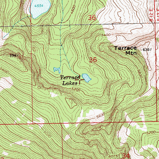 Topographic Map of Terrace Lakes, WA