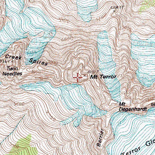 Topographic Map of Mount Terror, WA