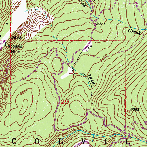 Topographic Map of Terry Trail, WA