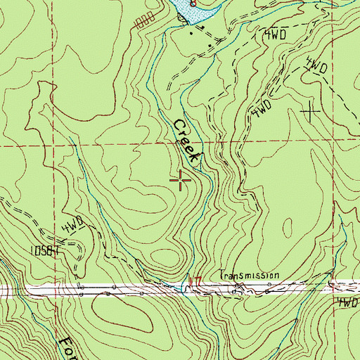 Topographic Map of Texas Creek, WA