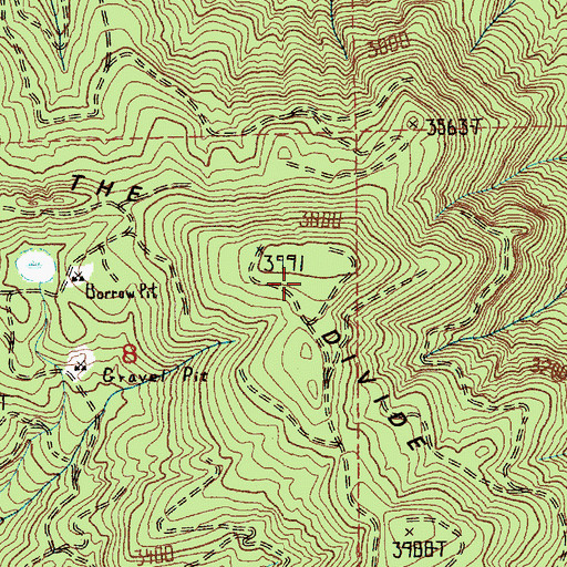 Topographic Map of The Divide, WA