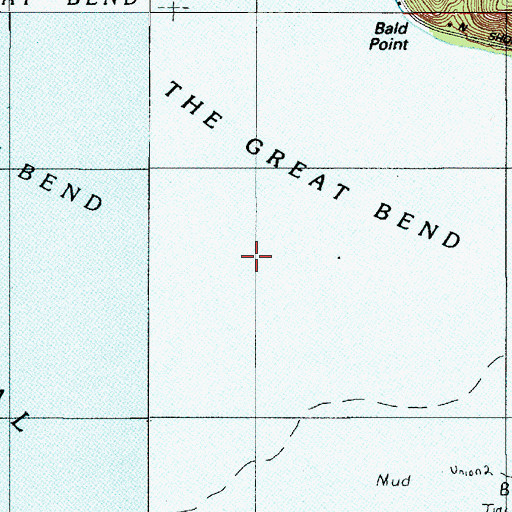 Topographic Map of The Great Bend, WA