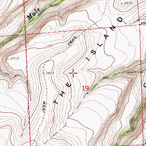 Topographic Map of The Island, WA