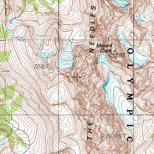 Topographic Map of The Needles, WA