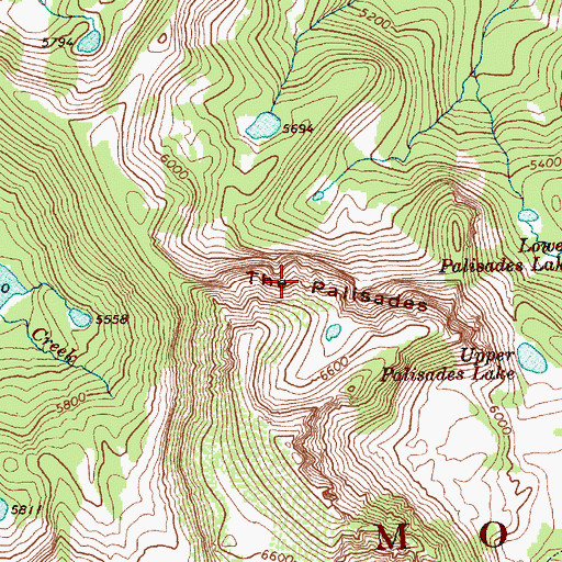 Topographic Map of The Palisades, WA