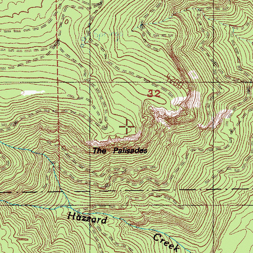 Topographic Map of The Palisades, WA