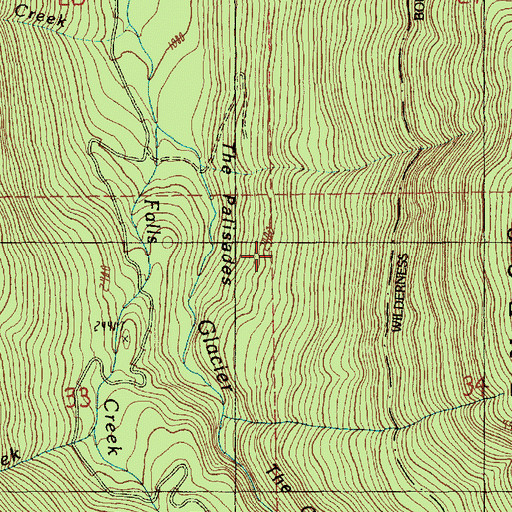 Topographic Map of The Palisades, WA