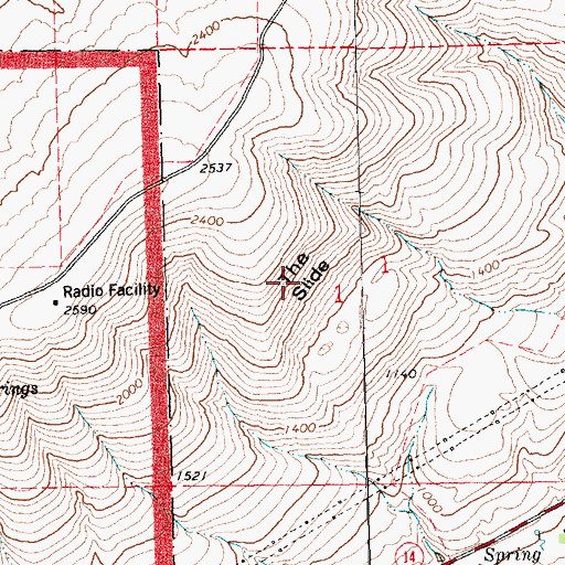 Topographic Map of The Slide, WA