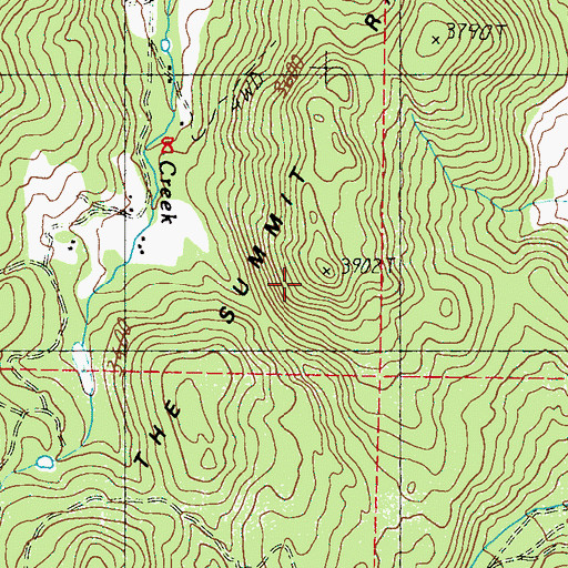 Topographic Map of The Summit Range, WA