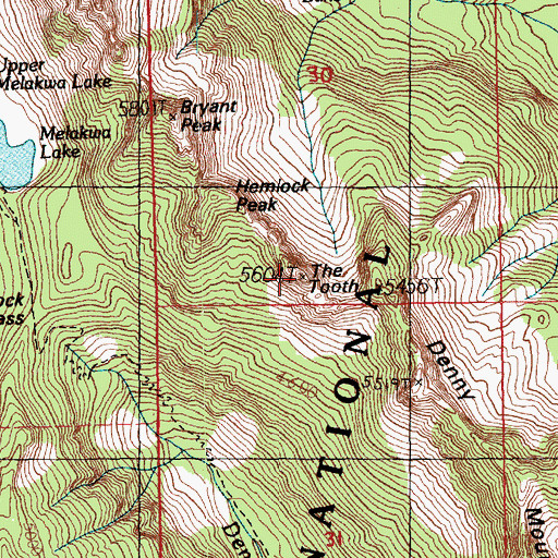 Topographic Map of The Tooth, WA