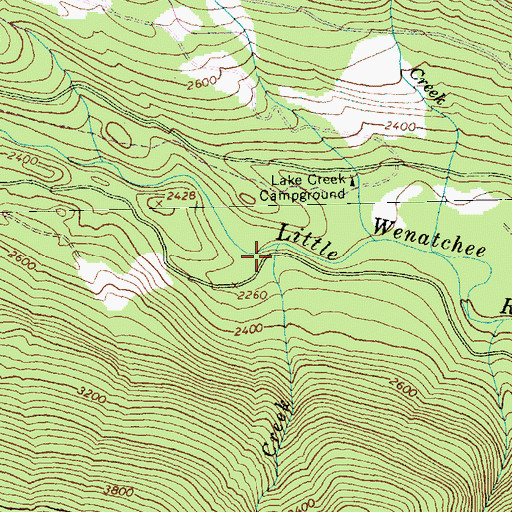 Topographic Map of Theseus Creek, WA