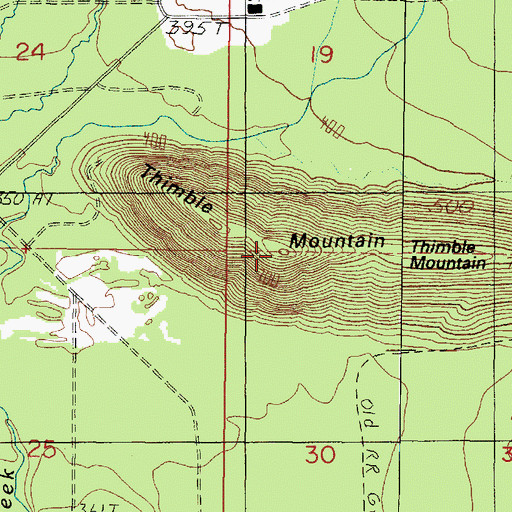 Topographic Map of Thimble Mountain, WA
