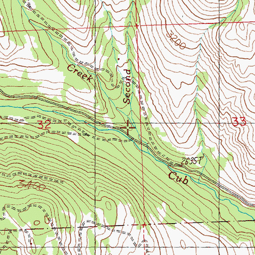 Topographic Map of Third Creek, WA
