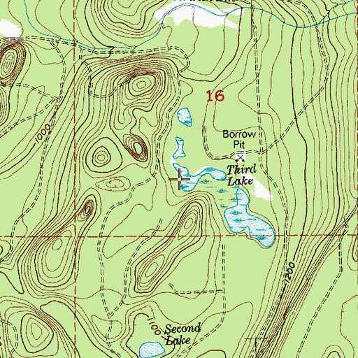 Topographic Map of Third Lake, WA