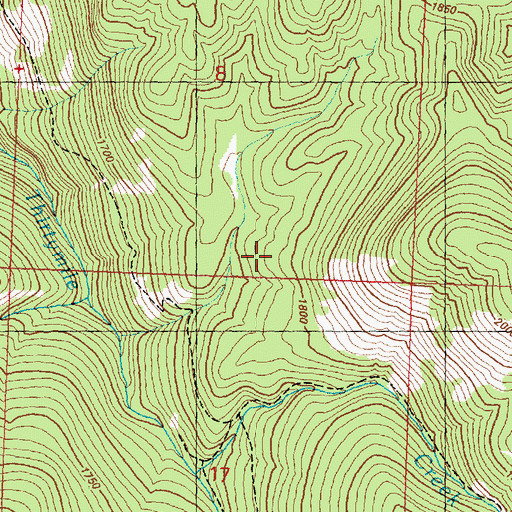 Topographic Map of Thirtymile Trail, WA