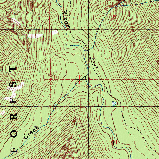 Topographic Map of Thompson Creek, WA