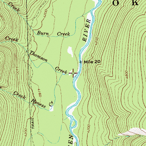 Topographic Map of Thomson Creek, WA