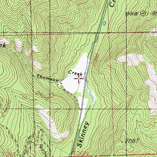 Topographic Map of Thomson Creek, WA