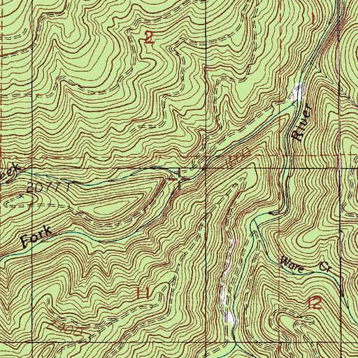 Topographic Map of Thorn Creek, WA