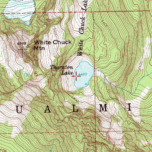 Topographic Map of Thornton Lake, WA