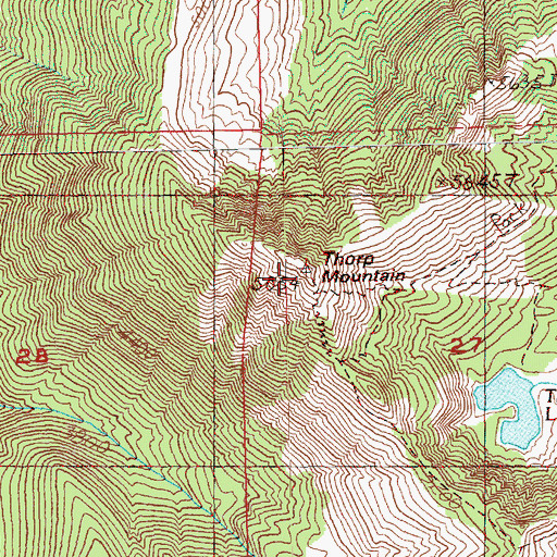 Topographic Map of Thorp Mountain, WA