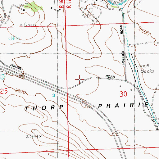 Topographic Map of Thorp Prairie, WA
